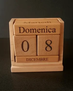 Calendario perpetuo legno